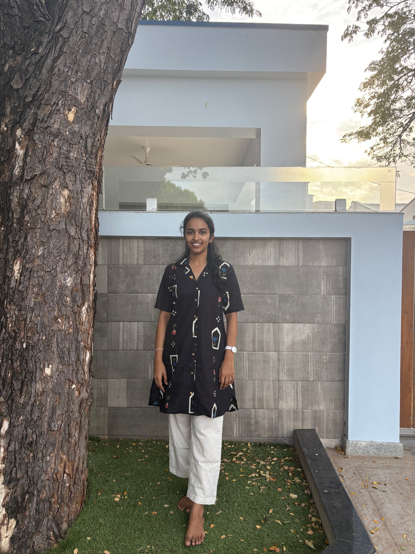 Black shirt kurti