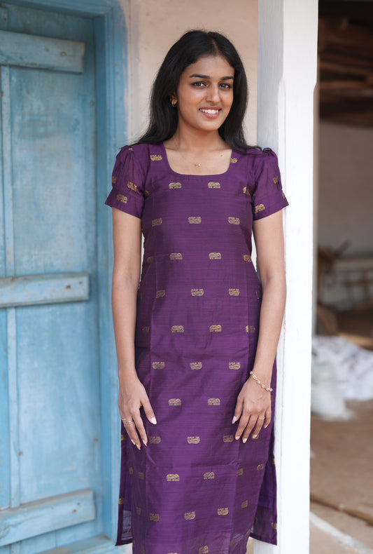 Purple elephant kurti