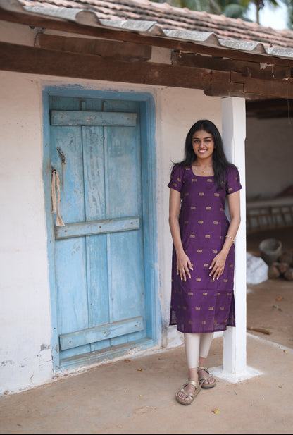 Purple elephant kurti