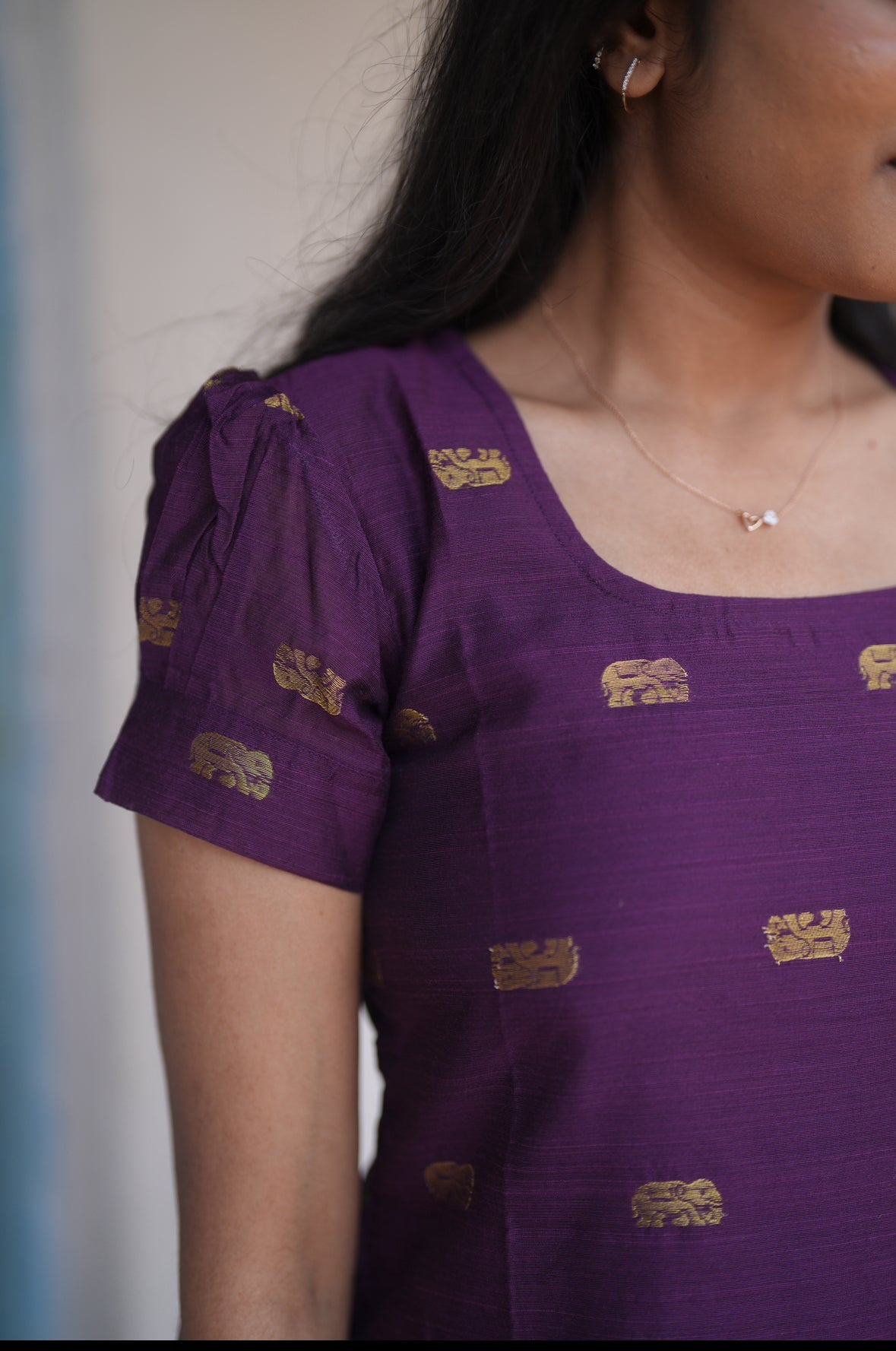 Purple elephant kurti