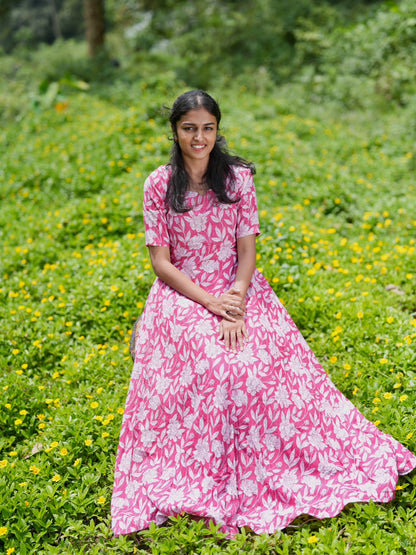 Pink rayon maxi