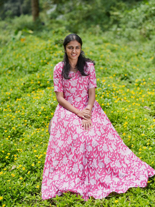 Pink rayon maxi