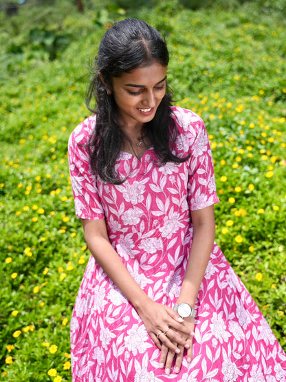 Pink rayon maxi